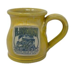Deneen Pottery Mug - Plantation Cafe & Deli, Hilton Head South Carolina - YELLOW